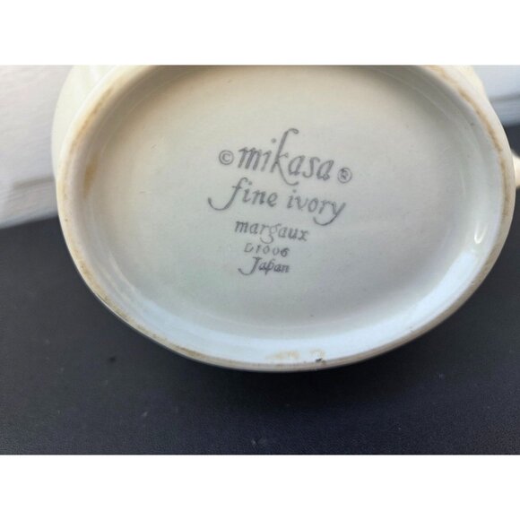 Mikasa Fine Ivory Margaux Creamer Pitcher Japan Floral Design Ceramic - Picture 3 of 3